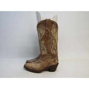 Corral Womens Size 6 M Brown Leather Western Cowboy Boots